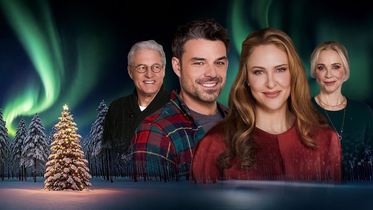 Szene aus Weihnachten unter den Polarlichtern